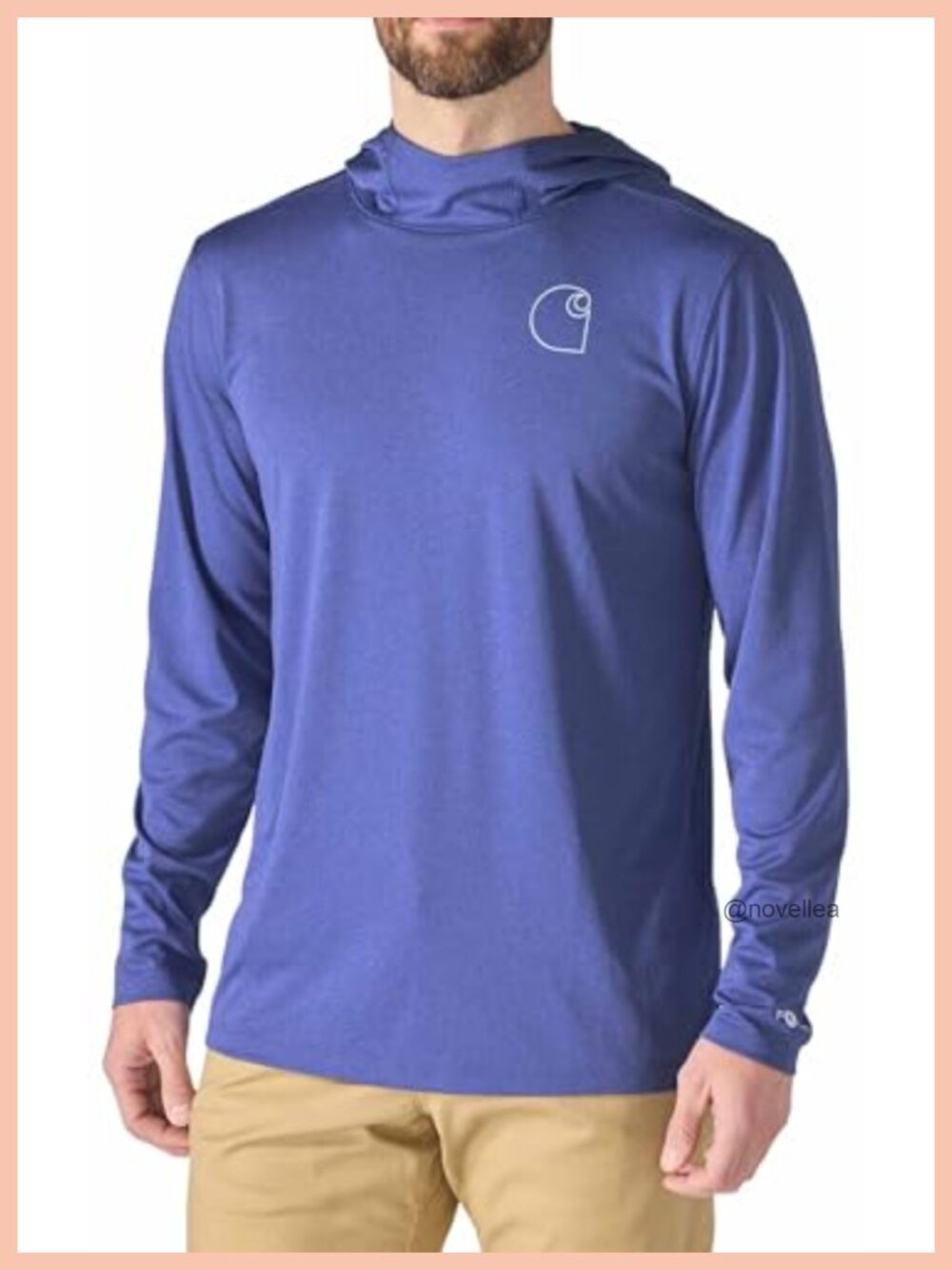 Men's Force Sun Defender Relaxed Logo Hoodie UPF 50+ Sweat-Wicking Pullover